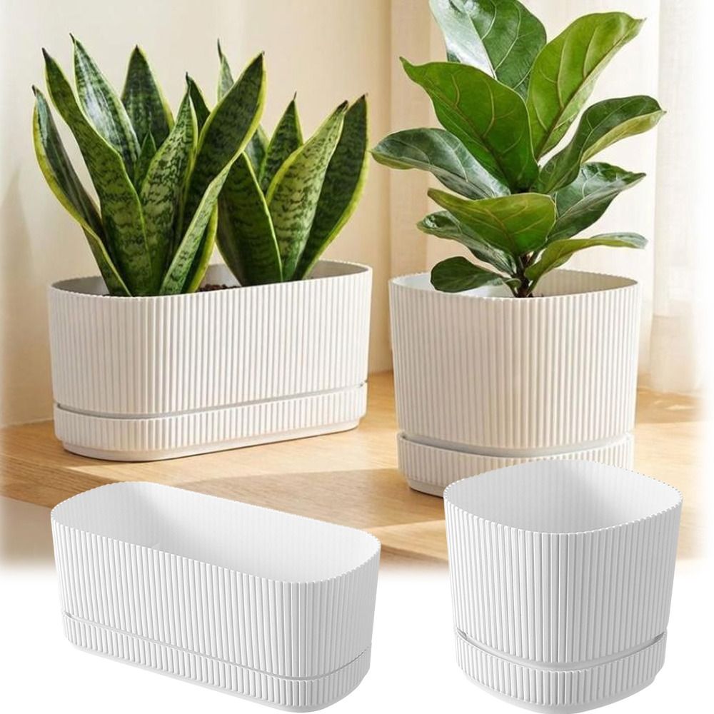 Aloe Vera Pot - Plastic zelfwatergevende bloempot Drainagegat Verdikte luie