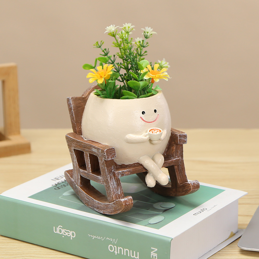 Echeveria Succulent - Creatieve schommelstoel/schommel succulenten pot bloempot succulenten