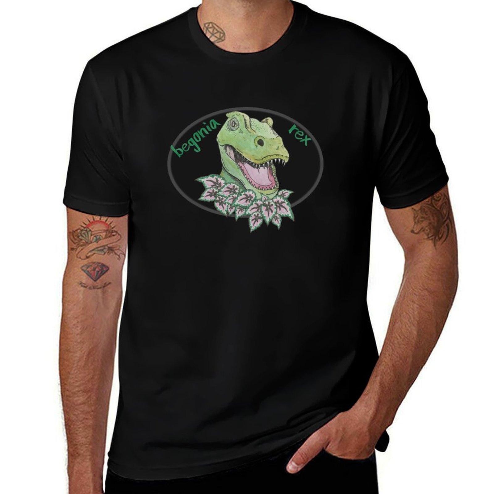 Begonia Rex - T rex begonia T-shirt Casual alledaags