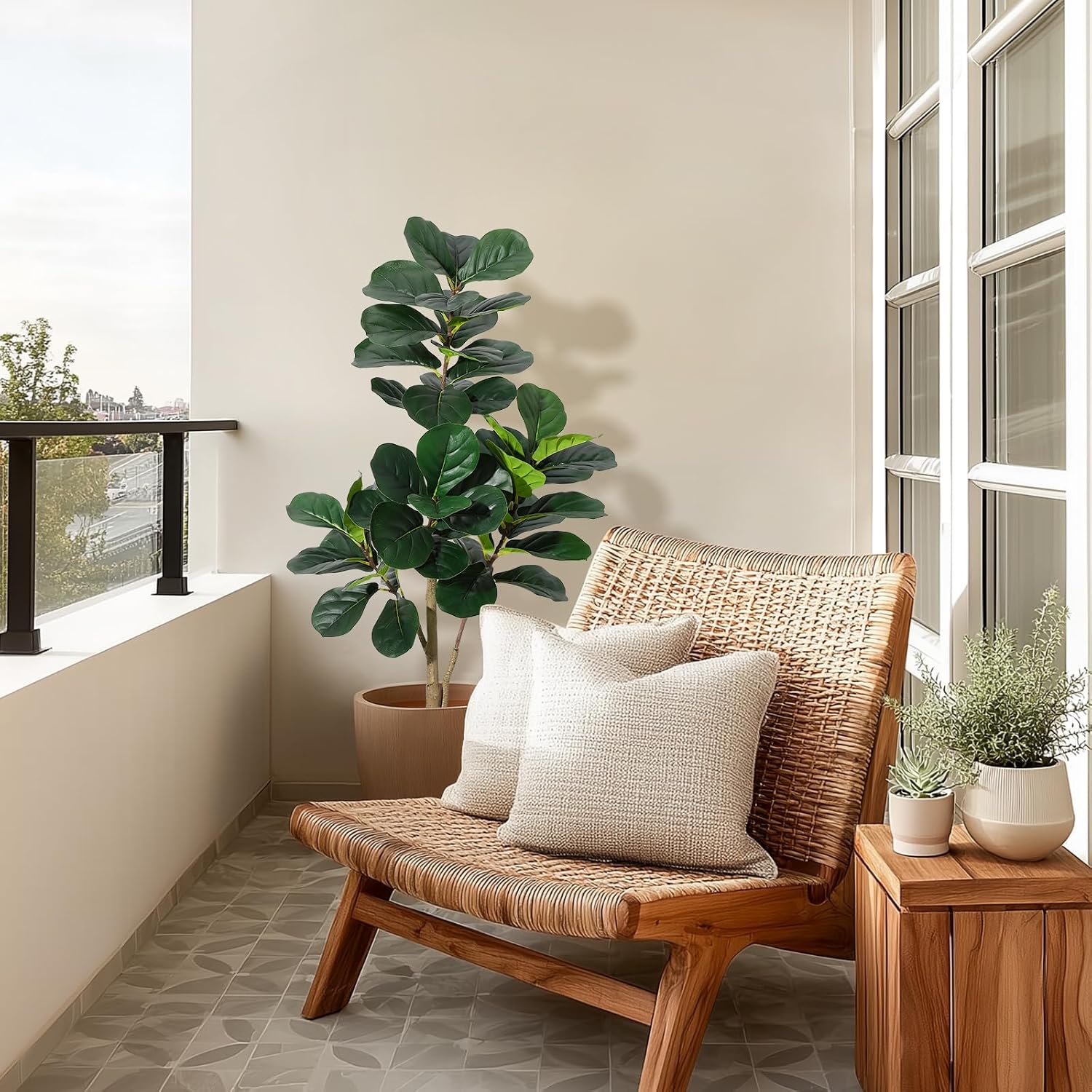 4 ft kunstmatige vijgenboom me - Ficus Lyrata Tree recensie en prijs