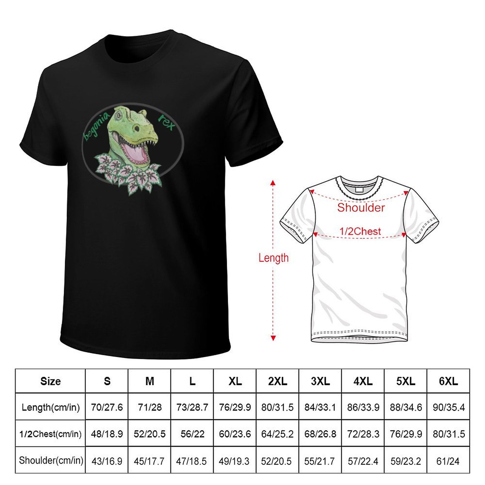 T rex begonia T-shirt heren T- - Begonia Rex recensie en prijs